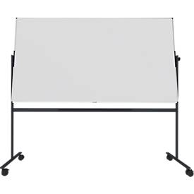 Stativ-Drehtafel Legamaster UNITE PLUS, magnetisch, drehbar um 360°, B 2200 x T 12,6 x H 1200 mm, emaillierter Keramikstahl, weiß